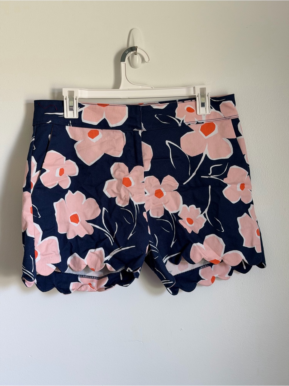 Isaac Mizrahi Navy Shorts with Pink Floral Print